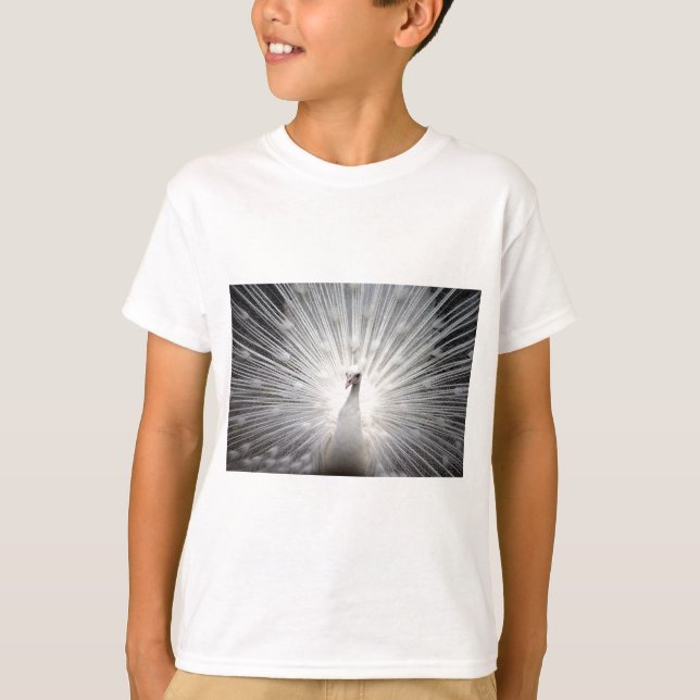 Beautiful white peacock T-Shirt (Front)