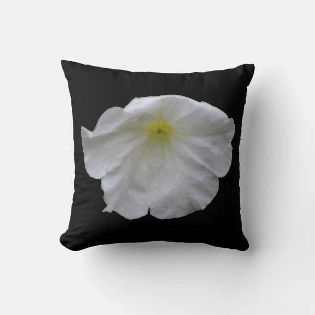 Beautiful White Petunia Pillow (Front)