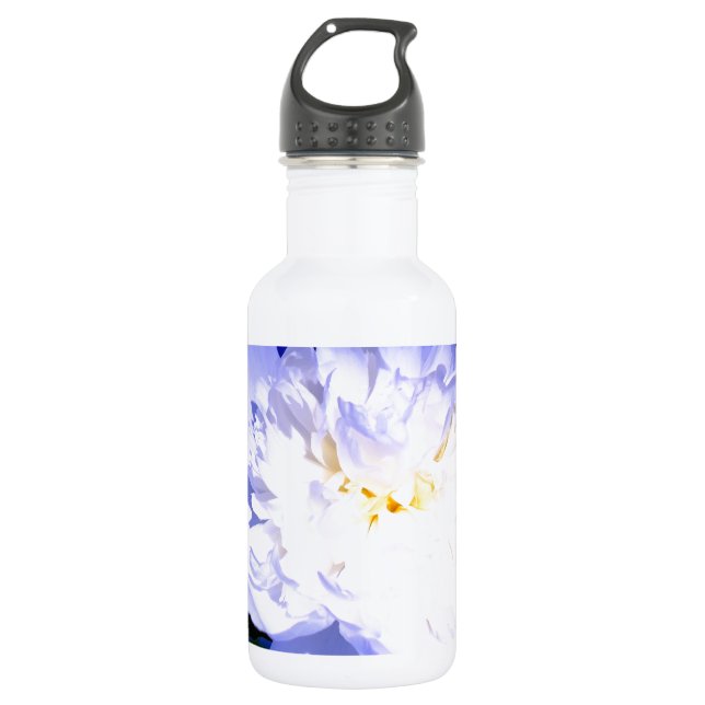 Beautiful White purple floral photo 532 Ml Water Bottle (Front)