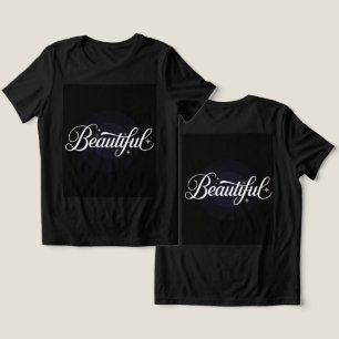 Beautiful White Script Gold Stars Black T-Shirt Tri-Blend Shirt