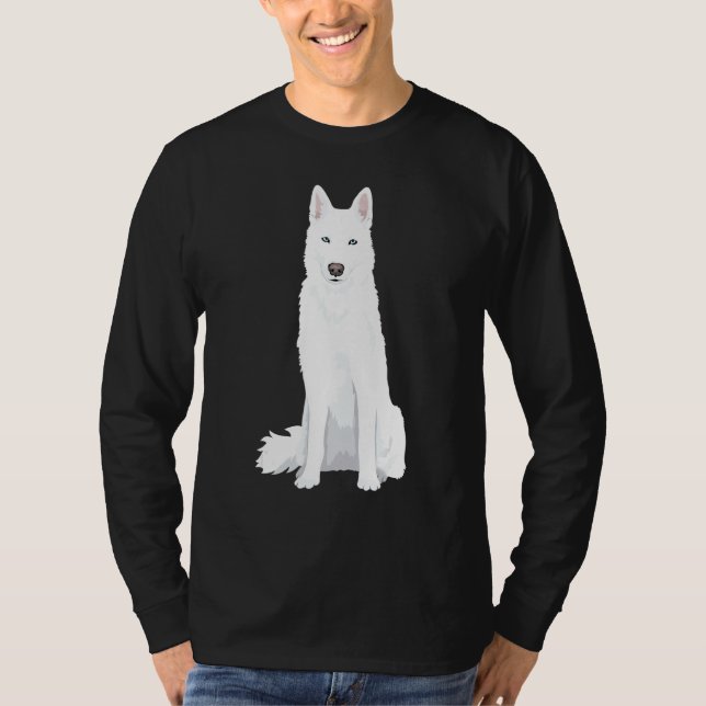 Beautiful White Siberian Husky  Sweet White Snow D T-Shirt (Front)