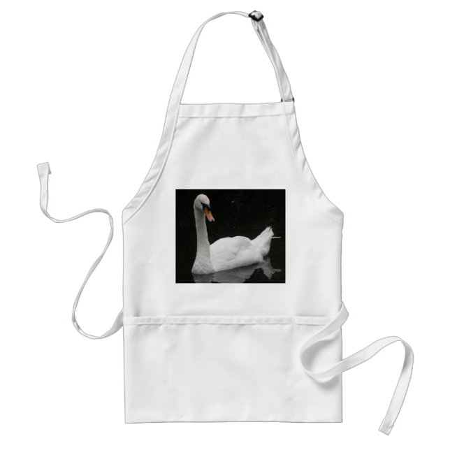 Beautiful White Swan Apron (Front)