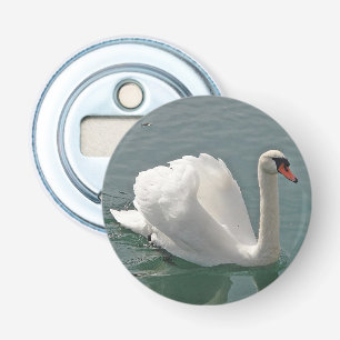 Beautiful white swan bottle opener