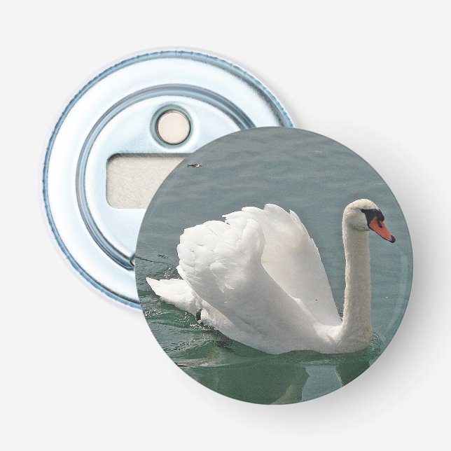 Beautiful white swan bottle opener (Front)