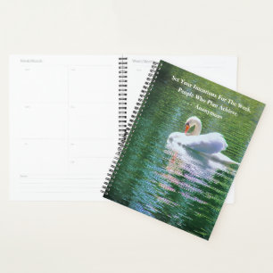 BEAUTIFUL WHITE SWAN/PEOPLE WHO PLAN, ACHIEVE. PLANNER