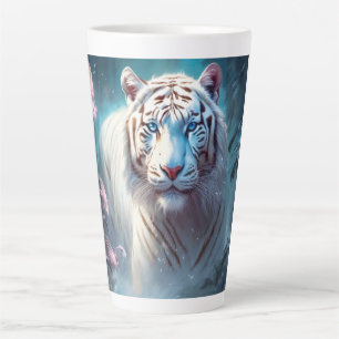 Beautiful White tiger Latte Mug
