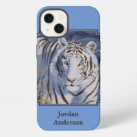 Beautiful White Tiger with Crystal Blue Eyes