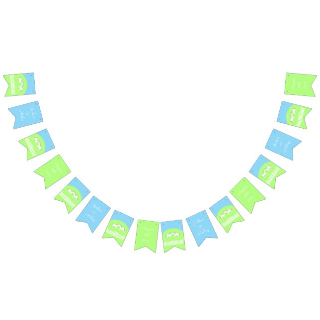 Beautiful White Wedding Horses Custom Bunting (All)