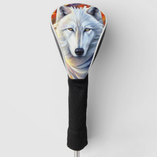 Beautiful White Wolf Painting  Golf Head Cover