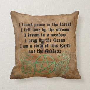 Beautiful Wiccan poem Cushion