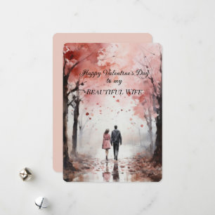Beautiful Wife Valentine's Day Greetings Holiday Card