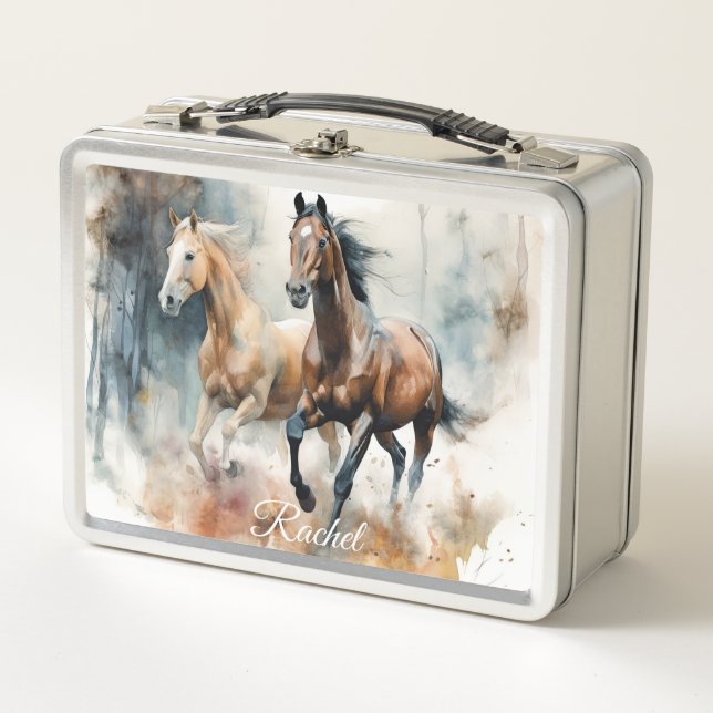 Beautiful Wild Horses lunch box (Front)