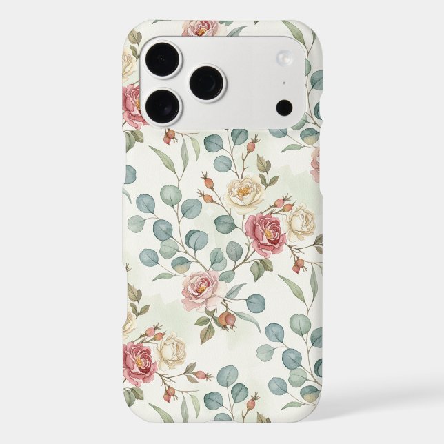 beautiful wild roses and eucalyptus leaves  (Back)