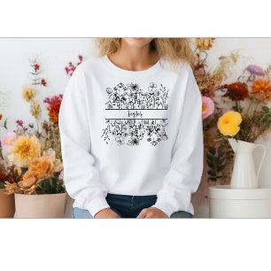 Beautiful Wildflower Botanical Garden Sweatshirt