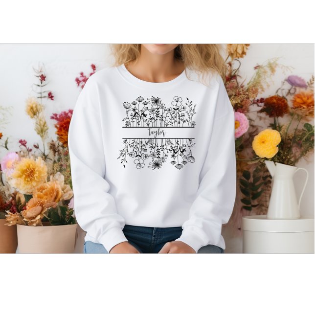 Beautiful  Wildflower Botanical Garden  Sweatshirt (Creator Uploaded)