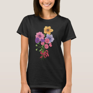 Beautiful Wildflower Colourful Botanical Flowers B T-Shirt