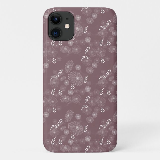 Beautiful Wildflower Doodles Pattern  Case-Mate iP Case-Mate iPhone Case (Back)