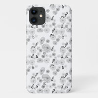 Beautiful Wildflower Doodles Pattern  Case-Mate iP