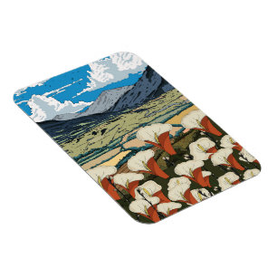 Beautiful Wildflower Meadow Landscape Magnet