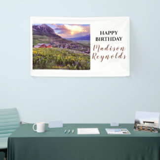 Beautiful Wildflower Mountain Beautiful Sky Banner