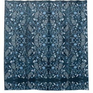 Beautiful Wildflower Pattern on Grassy Background Shower Curtain