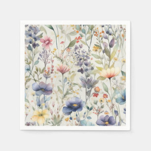 Beautiful Wildflower Print Napkins