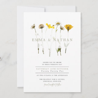 Beautiful wildflower wedding invites 