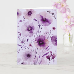 Beautiful Wildflowers Flowers GET WELL SOON Card
