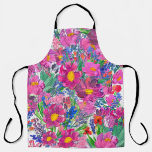 Beautiful Wildflowers: Hand Drawn Artistry. Apron