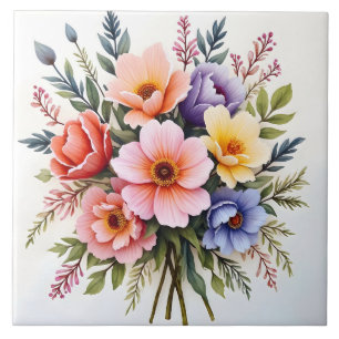 Beautiful Wildflowers Modern Luxury Collection Tile