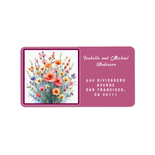 Beautiful Wildflowers Trendy Luxury Collection Label