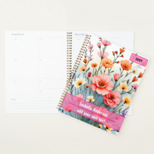 Beautiful Wildflowers Trendy Luxury Collection Planner
