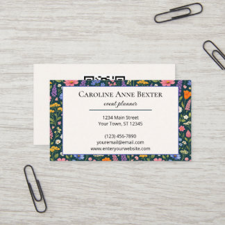 Beautiful Wildflowers with Dark Background Business Card