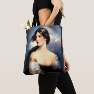 beautiful wind-blown Victorian woman Tote Bag