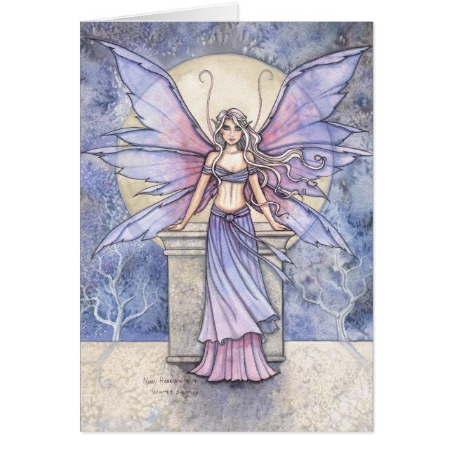 Beautiful Winter Fairy Card by Molly Harrison (Front)
