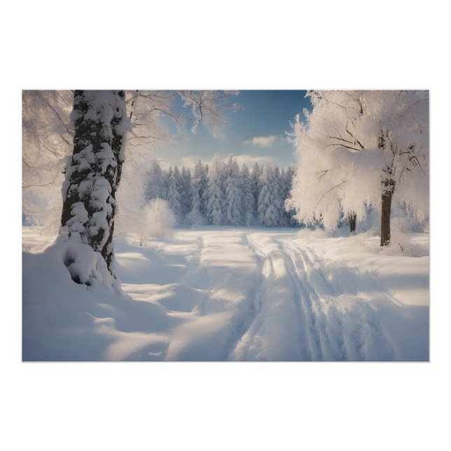 Beautiful Winter Forest Landscape  Poster (Front)