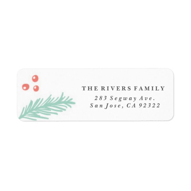 Beautiful Winter Frame Holiday Label (Front)