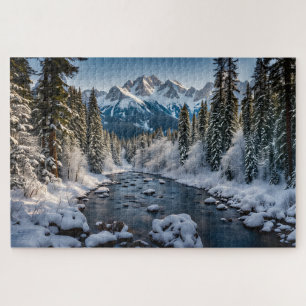Beautiful Winter in the Mountains Jigsaw Puzzle