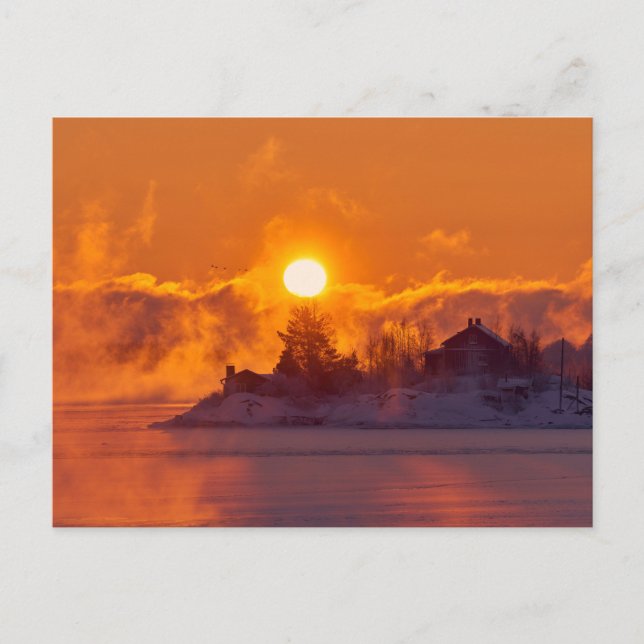 Beautiful winter landscape postcard (Front)