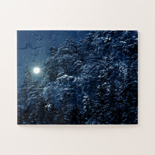 Beautiful winter landscape with snow covered trees jigsaw puzzle