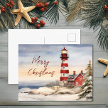 Beautiful Winter Lighthouse Scene Merry Christmas Holiday Postcard<br><div class="desc">Celebrate the season with our "Beautiful Winter Lighthouse Scene Merry Christmas Postcard." A tranquil lighthouse amidst a snowy landscape brings a touch of serenity to your holiday greetings. Share the joy and send your warm wishes with this charming card.</div>
