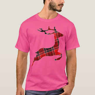 Beautiful Winter Red Buffalo Plaid Deer Hunter T-Shirt