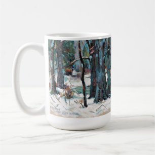 Beautiful Winter Snow Scene with Blues and Greys Coffee Mug