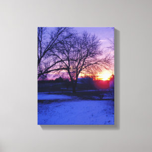 Beautiful Winter Sunrise in Missouri Canvas Print