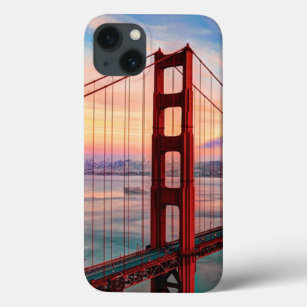 Beautiful winter sunset at Golden Gate Bridge iPhone 13 Case