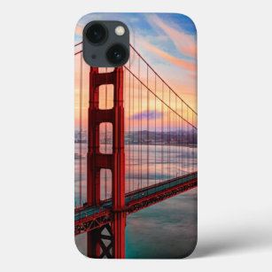 Beautiful winter sunset at Golden Gate Bridge iPhone 13 Case
