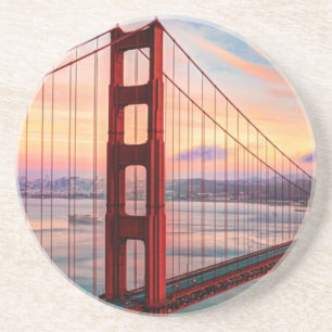 Beautiful winter sunset at Golden Gate Bridge Coaster