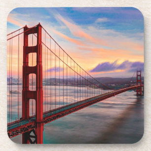 Beautiful winter sunset at Golden Gate Bridge Coaster