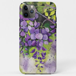 Beautiful Wisteria Flowers In Watercolor Case-Mate iPhone Case