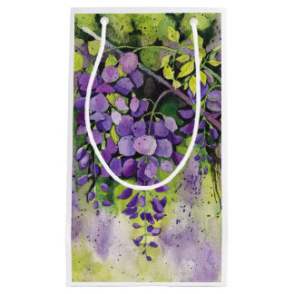 Beautiful Wisteria Flowers In Watercolor Small Gift Bag